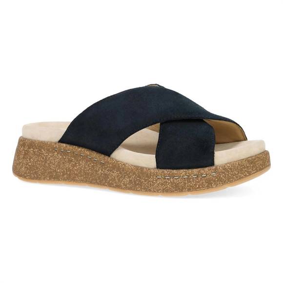 NEW DANSKO women's bridget platform sandal in black burnished suede - Picture 1 of 7